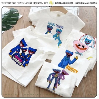 ÁO THUN UNISEX hoạt hình huggy PHÔNG NAM NỮ GIA ĐÌNH CẶP ĐÔI CÓ SIZE TRẺ EM CHO BÉ TRAI GÁI AOMIVN