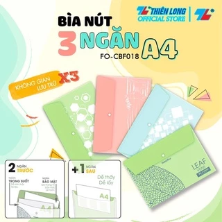 Combol 3c- Bìa nút 3 ngăn Thiên Long Flexoffice FO-CBF018 (chứa 130 tờ A4)/Túi đựng tài liệu - vpp Quế Anh