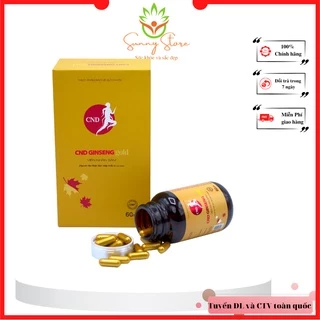 Viên nhân sâm Canada CND GINSENG GOLD Gốc rễ của sức khoẻ 500MG