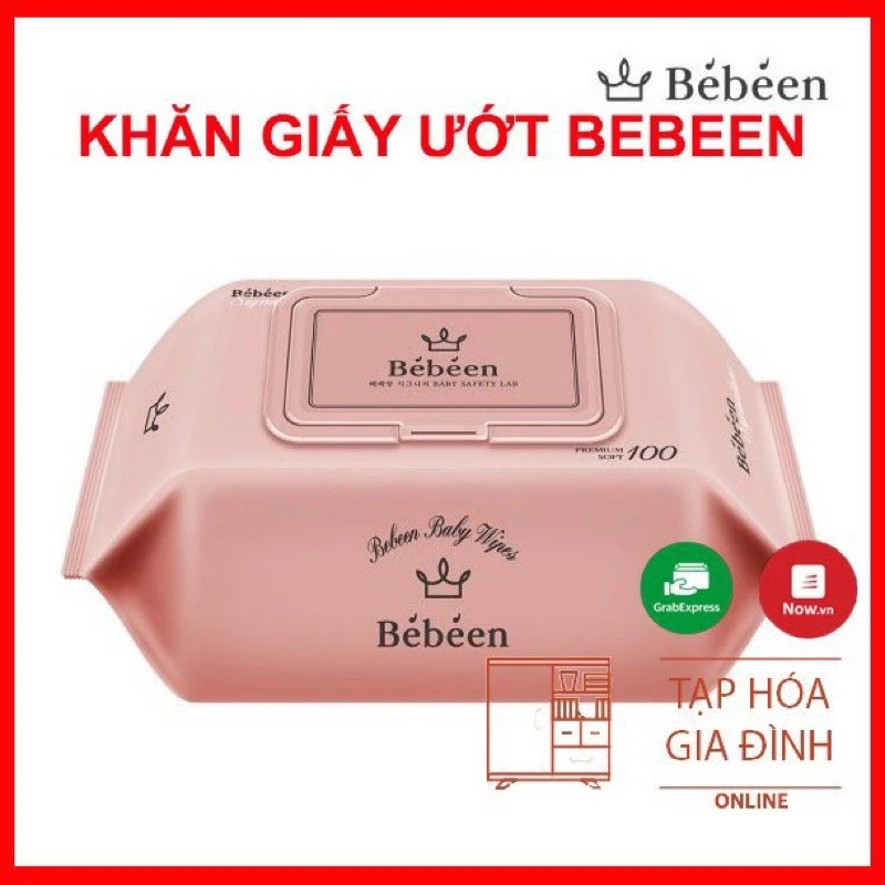 Khăn giấy ướt bebeen Hàn Quốc 100 tờ an toàn cho bé