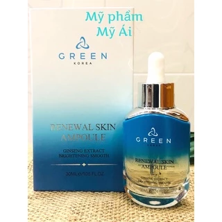 Tinh Chất Nhân Sâm Đổi Mới Làn Da Green Korea 30ml, serum trắng da, căng bóng da Mỹ phẩm Mỹ Ái