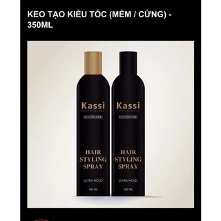 Keo xịt tóc Kassi Professional Hair Care 350ml ( cứng- mềm) - [chính hãng]