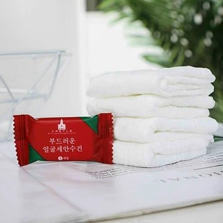 Khăn nén vải cotton Hàn Quốc dày dặn bịch 20 viên vuông