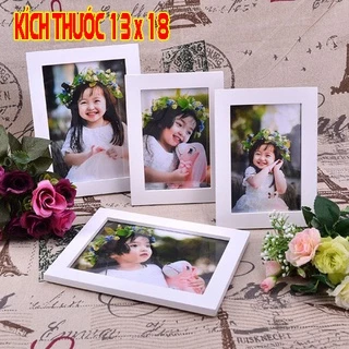 Khung ảnh để bàn đẹp hoặc khung ảnh treo tường ( SIZE 13 X 18) Màu Trắng và Đen tặng đinh 3 chân