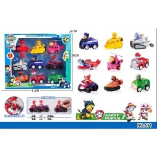 Đồ chơi hộp 9 nhân vật chó cứu hộ Pawpatrol A11 chạy bánh đà