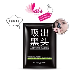 Mặt Nạ Lột Mụn Mũi Than Tre Hoạt Tính Bioaqua (1 gói x 6g) Sạch Sâu, Loại Bỏ Mụn Đầu Đen, Dưỡng Ẩm, Se Khít Lỗ Chân Lông