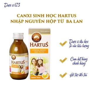 Canxi Hữu cơ cho bé Hartus, thêm D3 và Vitamin K2, siro Hatus cho trẻ 4, 6 tháng 1 tuổi tăng chiều cao, Can xi nước d3k2