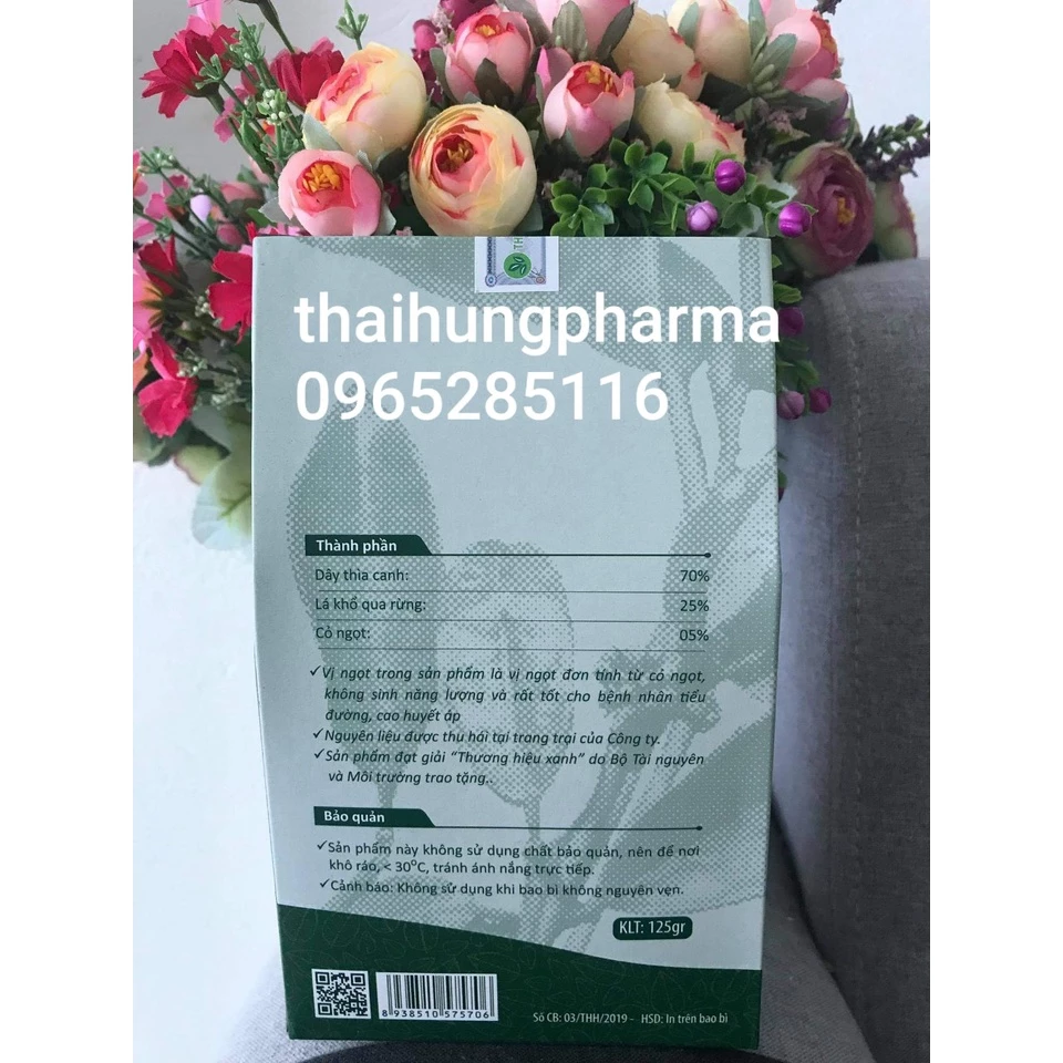 Trà Thìa Canh Thái Hưng Khắc Tinh Của Tiểu Đường 25 Túi Lọc 125g (mẫu mới)