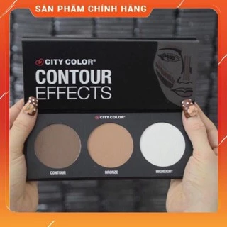 [Free ship] Phấn tạo khối 3 ô City Color Contour Effects Palette