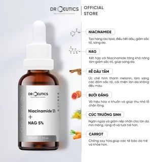 [HÀNG CÔNG TY] DRCEUTICS Serum B3 Niacinamide 12% DrCeutics Giảm Thâm Sáng Da Kiềm Dầu 30/100ml