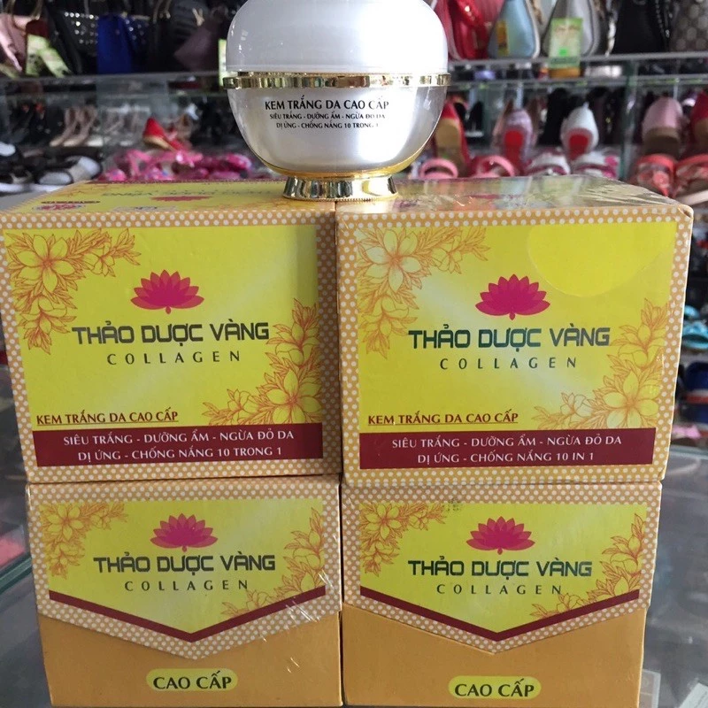 Kem Thảo Dược Vàng Collagen Trắng da cao cấp 30g GIÁ BAO BÌ 589K HỘP VÀNG LỚN (hàng chính hãng cty)