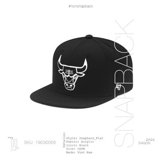 Nón Snapback Bulls_Logo Trắng