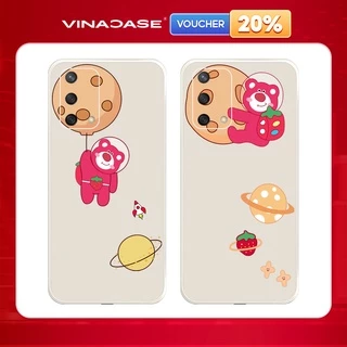 Ốp lưng Vina Case OPPO A1K/A3S/A54/A94/F9/ ....Silicone TPU dẻo viền vuông bảo vệ camera hình Gấu phi hành gia