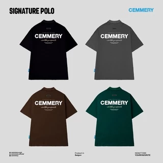 Áo Polo Local Brand CEMMERY Signature, polo unisex vải CVC 250gsm chống nhăn 4 Color