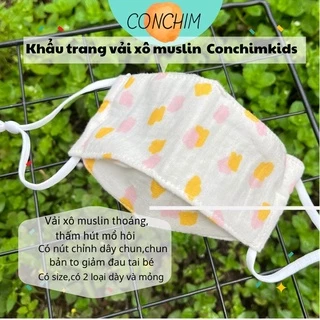 Khẩu trang vải xô muslin Conchimkids