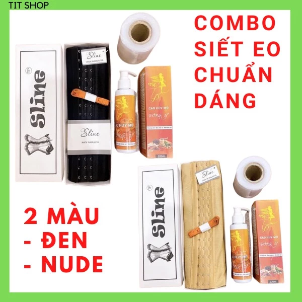 COMBO đai latex Gen Sline 24cm + Cao Giảm mỡ Đông Y + NiLon Ủ