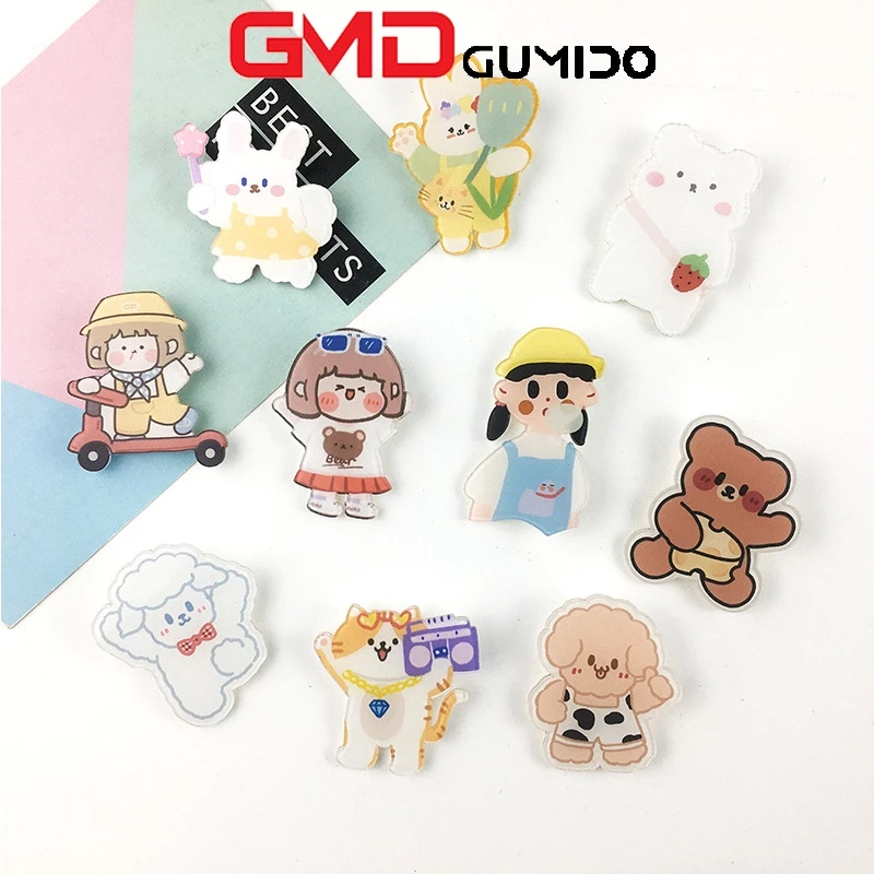 Phụ kiện 1 Sticker gài ghim cài Balo Túi Ví trang trí - giao mẫu ngẫu nhiên - GUMIDO