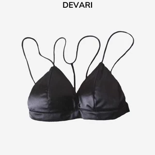 Áo bra nữ satin chữ Y phi bóng quyến rũ và gợi cảm DEVARI B9604