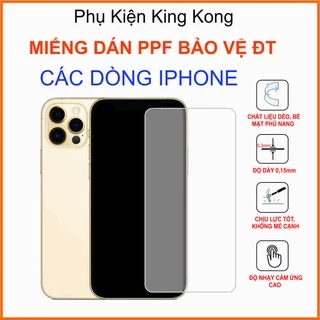 Dán PPF Chống Trầy cho Iphone Full mã Mặt Trước - Sau, Nhám - Trong Suốt