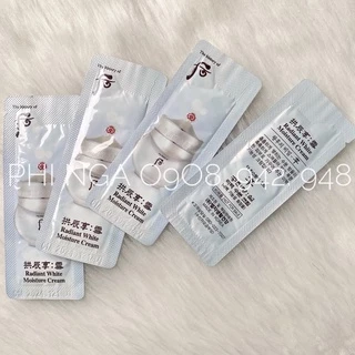 10 gói date 8/2025 - kem dưỡng trắng chống lão hoá Whoo Radiant White Moisture Cream