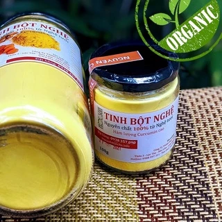 Tinh Bột Nghệ Hữu Cơ Nguyên Chất Mộc Sơn 100g/hũ - Hỗ trợ đau dạ dày, tiêu hóa, đắp mặt dưỡng da