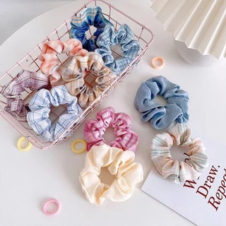 [XẢ KHO] Dây Buộc Tóc Vải Scrunchies Nhiều Mẫu Xinh Xắn, Dễ Thương HAZYCOW