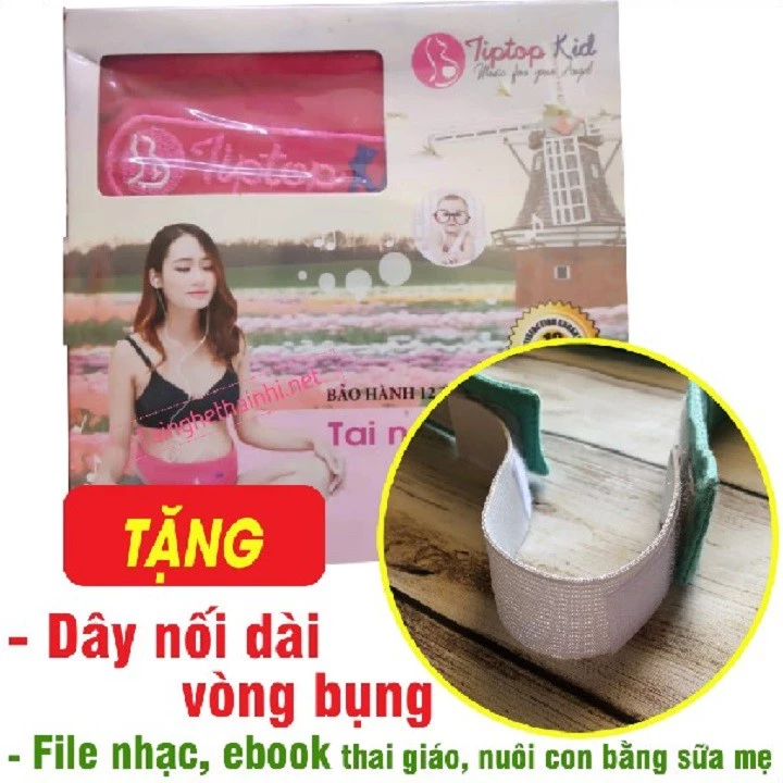 [RẺ NHẤT SHOPEE] Tai nghe bà bầu Tiptop Kid + Dây nối dài (Tai nghe thai nhi Tiptopkid) TNTND