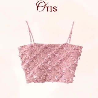 Áo Ngực Croptop Cotton Phối Ren Hoa Siêu Xinh Cho Nữ OTIS - 3157