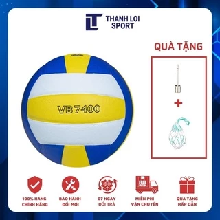 Bóng chuyền Thăng Long 7400 da Nhật Chính Hãng - Tặng BƠM + Kim Bơm + Túi Lưới