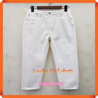 [BIG SIZE ĐẾN 75KG] Quần Jeans Ngố Lỡ Trắng Nữ Big Size Số 12-16 - Hàng VNXK - Lucky Girl shop