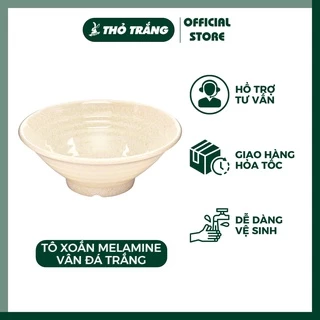 Tô Xoắn Melamine Vân Đá Trắng Nhiều Size