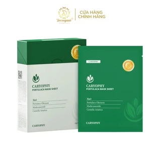 Mặt nạ dưỡng da rau má Caryophy Portulaca Mask Sheet giảm mụn mờ thâm Hàn Quốc