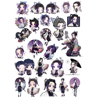 set 30 Sticker kochou shinobu kimetsu no yaiba / hình dán trùng trụ