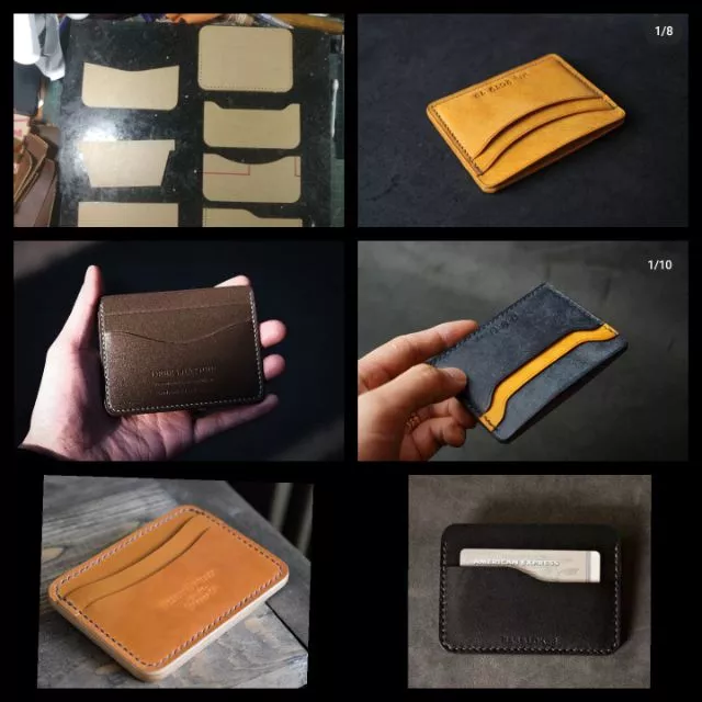 Rập Mẫu ví đựng thẻ dáng ngang dụng cụ làm da handmade