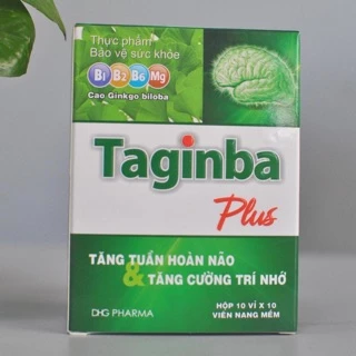 Taginba Plus (100 viên ) : giúp tuần hoàn máu não , giảm trí nhớ , rối loạn tiền đình