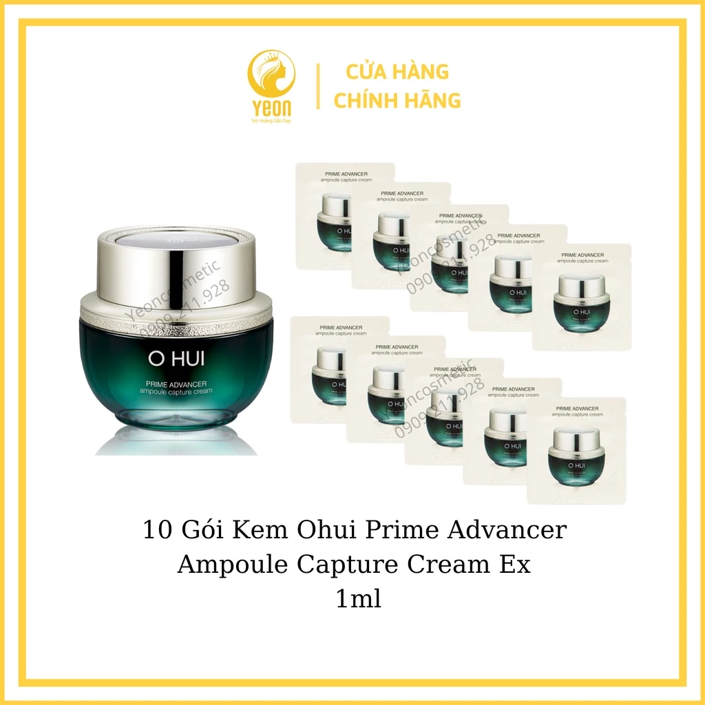 Combo 10 Gói Kem Chống Lão Hóa Ohui Phyto Vital Prime Advancer Ampoule Capture Cream Ex 1ml