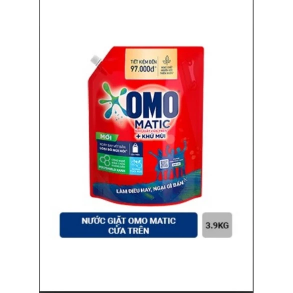  NƯỚC GIẶT OMO MATIC MÁY GIẶT CỬA TRÊN 3,9KG .