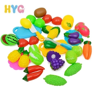 Bộ đồ chơi cắt rau củ/trái cây HYG Toys vui nhộn đầy màu sắc cho bé