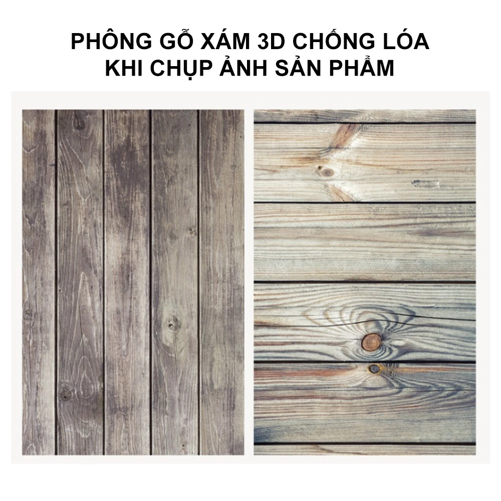 Phông vân gỗ xám 2 mặt - phông nền 3D chụp ảnh sản phẩm size 57x87cm