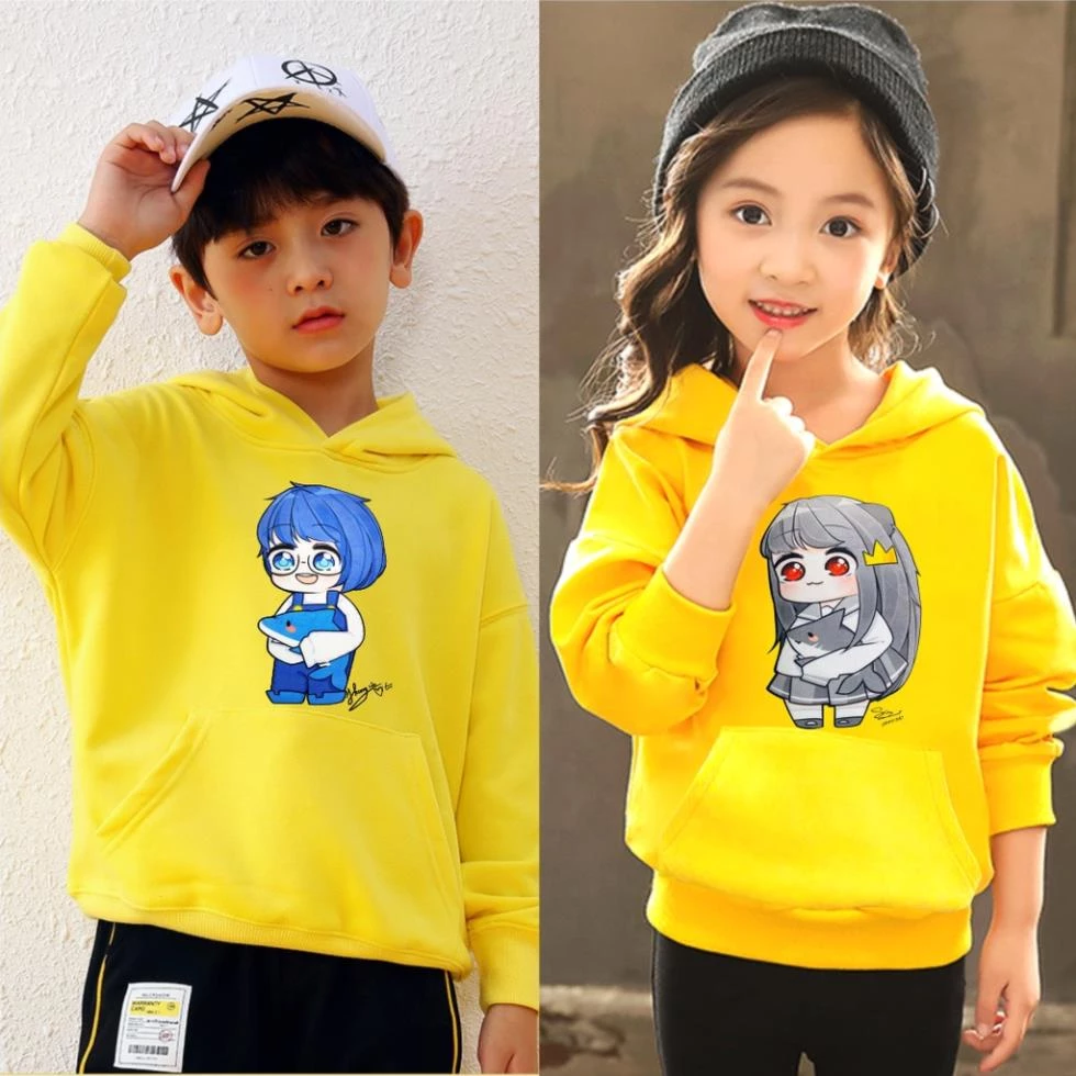 Áo hoodie hero team màu vàng nỉ bông cực đẹp cho bé trai bé gái nhiều mẫu sammy simmy phong cận