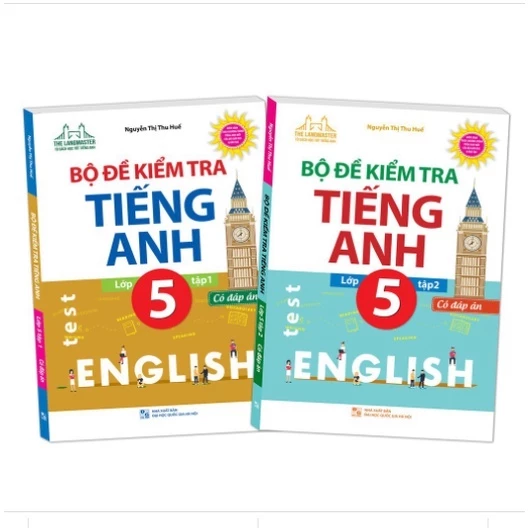 Sách - Combo Bộ đề kiểm tra tiếng Anh lớp 5 (trọn bộ 2 tập) có đáp án