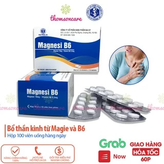 Bổ sung Magie B6 của dược Đại uy hộp 100 viên - giảm tê bì chân tay, hỗ trợ hệ thần kinh