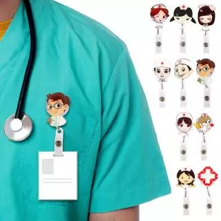 Phụ kiện móc gắn thẻ tên hình bác sĩ y tá độc đáo
