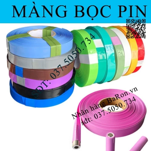 Màng co nhiệt PVC pin 18650 nhiều màu - số lượng nhiều càng rẻ