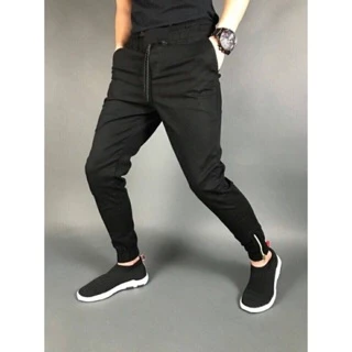 [NAM] Quần Jogger Kaki Khóa Zip hàng có sẵn form 45-110kg ơi