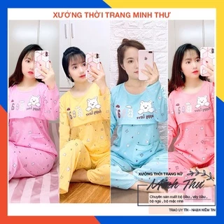 Bộ bầu - bộ sau sinh - cho con bú - chất liệu cotton ( gấu BEAR - QDTD - MS - 019 )