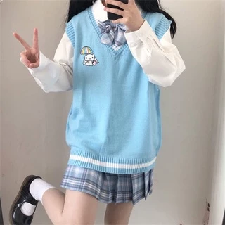 Áo Len Dệt Kim Kuromi Dễ Thương Nhật Bản. Áo Vest Melody của tôi. Áo Len Rộng Rãi Cinnamoroll. Áo blouse Nữ Học Sinh. Áo Len Đồng Phục JK