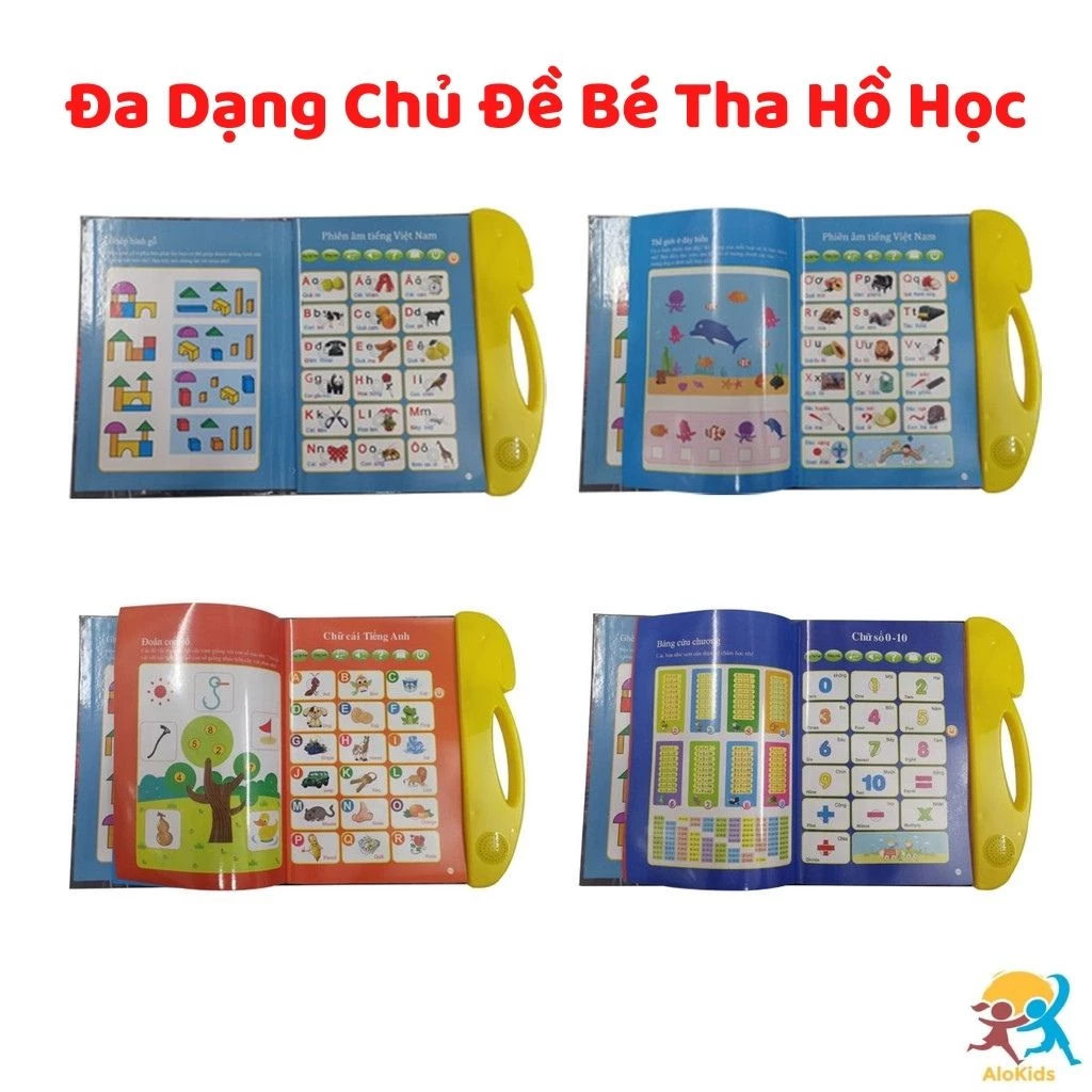 Sách Điện Tử Thông Minh Song Ngữ Anh Việt Cho Bé Tặng Kèm Bút, Đồ Chơi Giáo Dục Cho Bé, Alokids TB