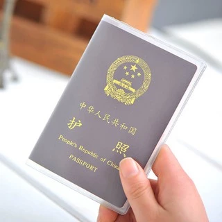 Ví đựng thẻ ID/hộ chiếu bằng PVC trong suốt 133*188mm mặt nhám chống thấm nước thích hợp cho du lịch