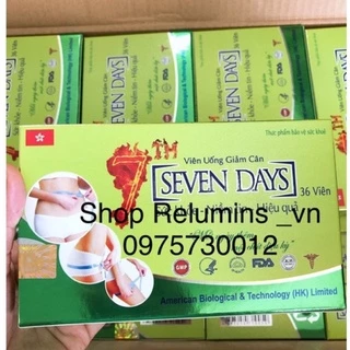 Viên Uống Giảm Cân Seven Days ( Sevendays ) Chính Hãng Hộp 36 Viên